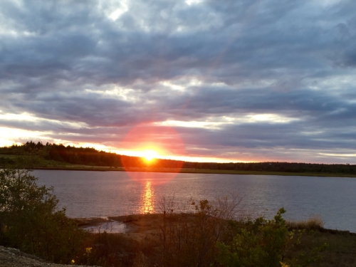 sunset in Machias Maine