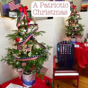 A Patriotic Christmas tree celebrating the American Flag from Downeast Thunder Farm