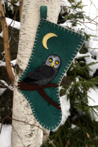 felt owl stocking