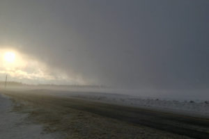 snow squall over the barrens