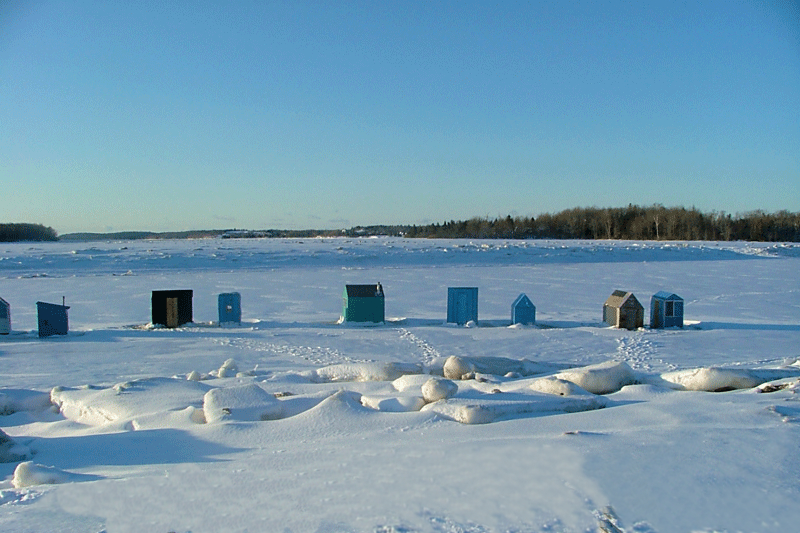 ice huts in maine