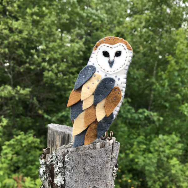 barn owl felt pattern sewing kit