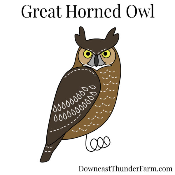 great horned owl pattern kit