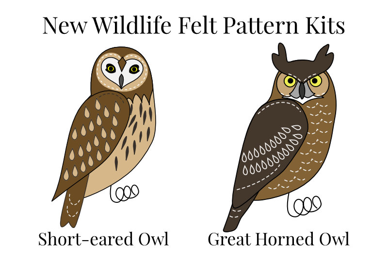 New to the SHOP: Short-eared and Great Horned Owls