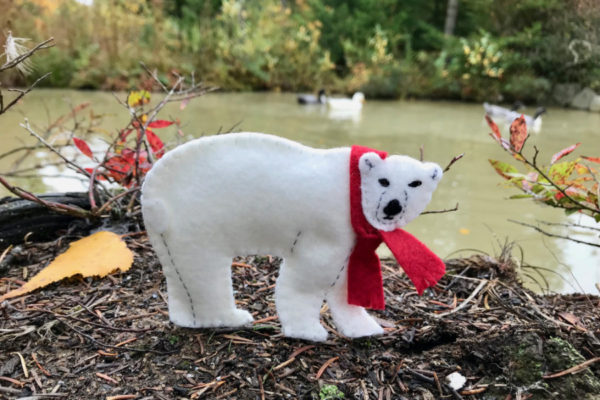 Polar Bear Felt Pattern Kit