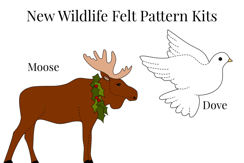 New to the SHOP: Moose and Dove Ornament Kits