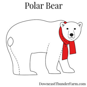 Polar Bear Felt Pattern Kit