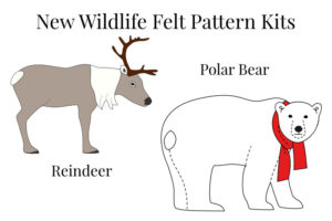 Reindeer and Polar Bear Felt Ornament Kits
