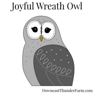Owl that fits inside a wreath opening