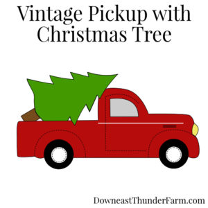 Vintage Pickup Truck with Christmas Tree Kit
