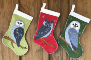 owl christmas stockings