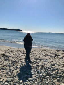 Hannah at Roque Bluffs During Spring Break