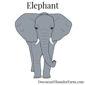 elephant felt pattern