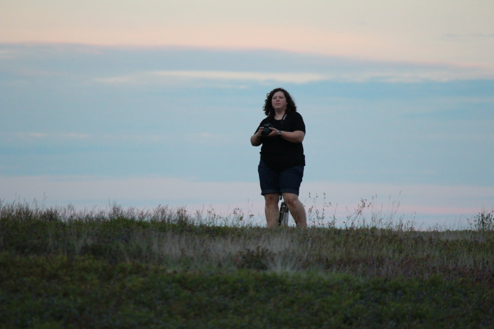 Hannah Photogaphing the Barrens