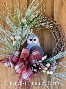 Joyful Owl Christmas Wreath