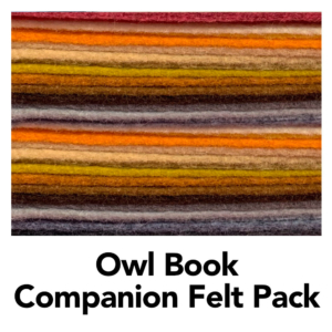 owl book companion felt pack
