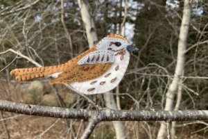 song sparrow felt ornament pattern