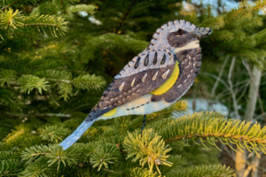 yellow-rumped warbler free felt pattern