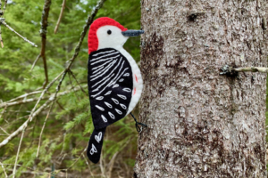 free red headed woodpecker felt pattern