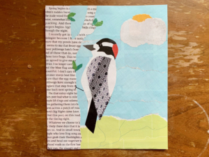 Woodpecker on Tree Paper