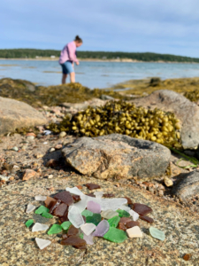 Hannah collecting sea glass