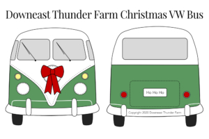 Free Christmas VW Bus Pattern