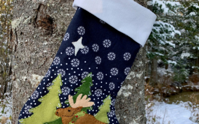 Downeast Thunder Farm Moose Christmas Stocking