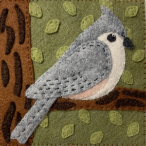 Free Tufted Titmouse Square Pattern