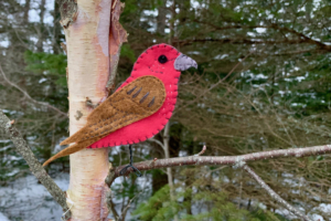 red crossbill felt pattern