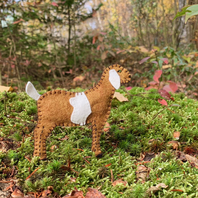 RF675 Needle Felt Goat Ornament