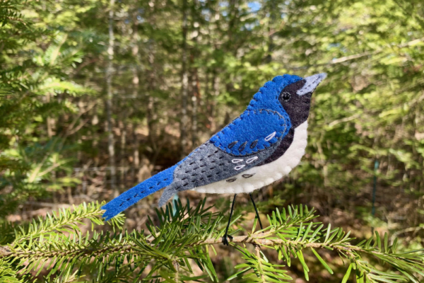 Black-throated Blue Warbler Felt Ornament