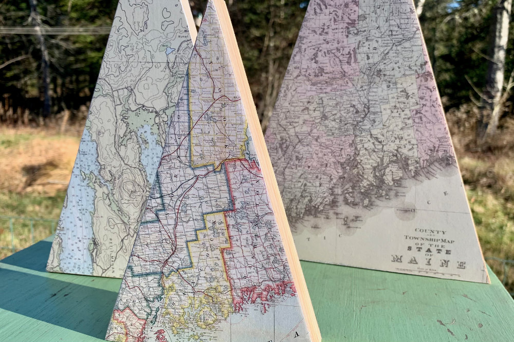Maine Map Trees