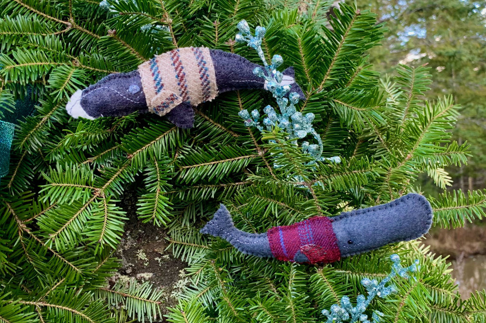 Whales in Sweaters Wreath