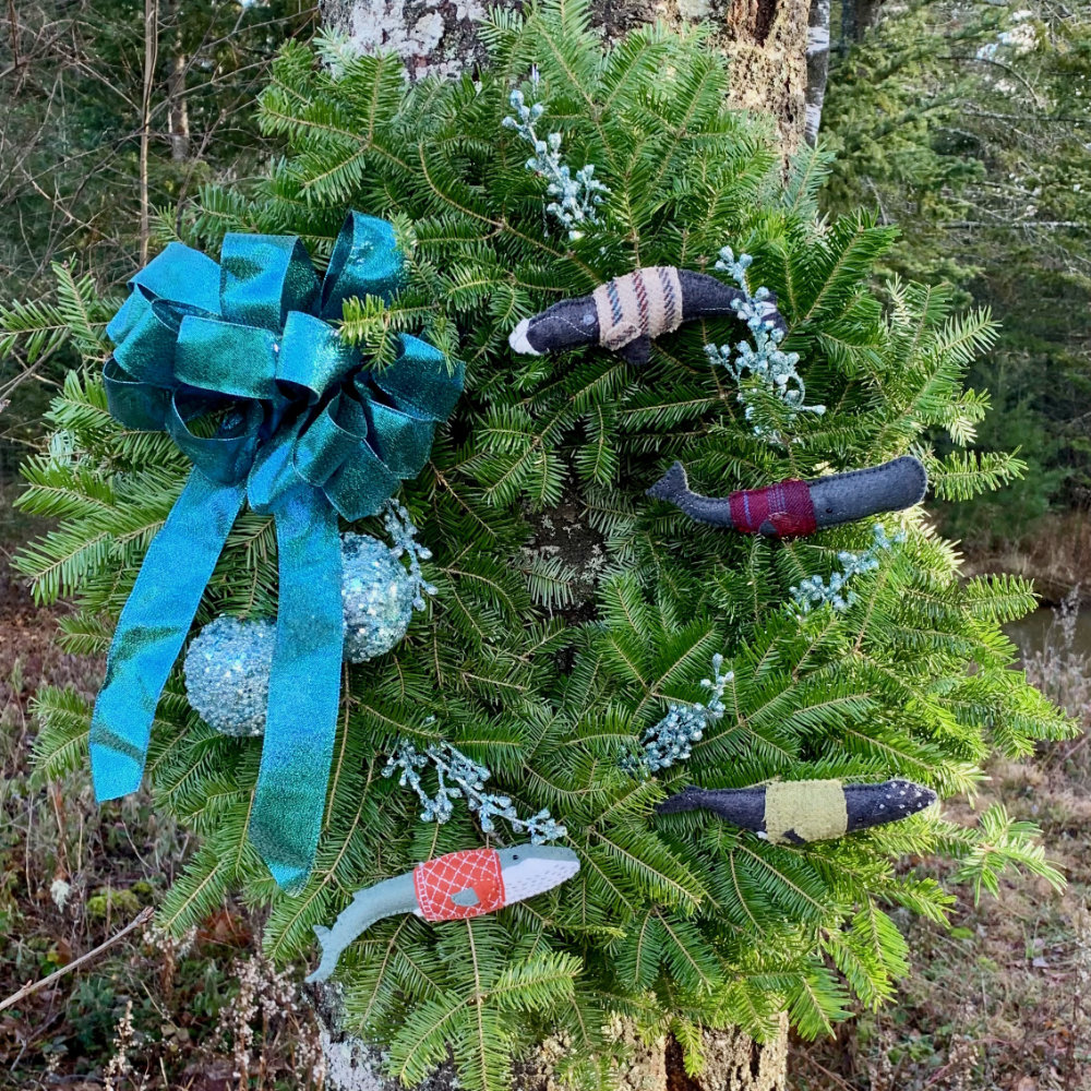 Whales in Sweaters Wreath