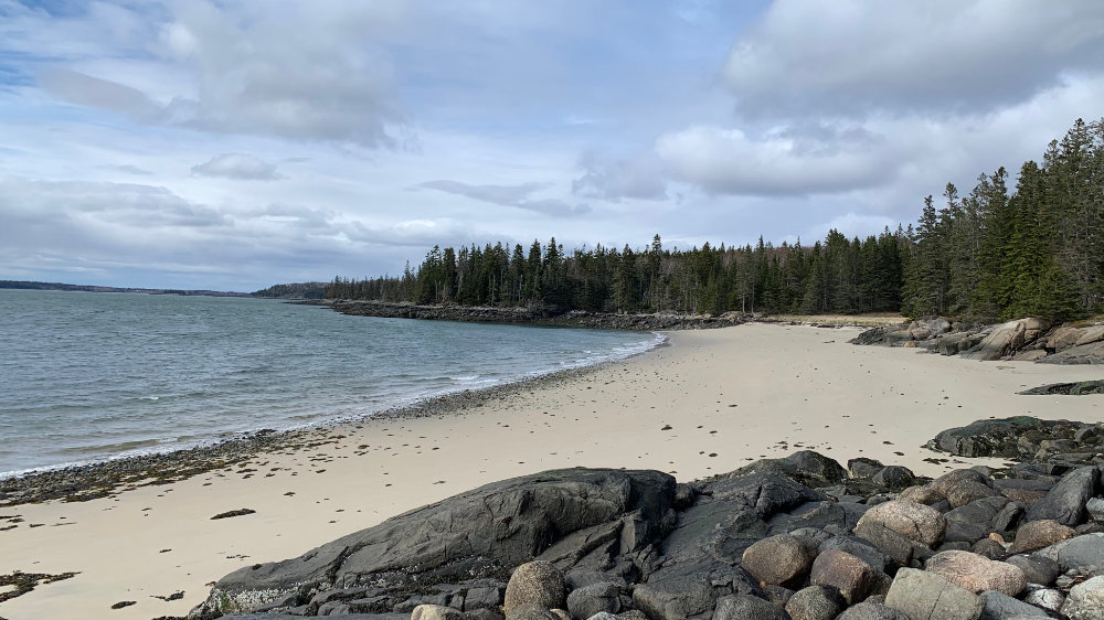 sandy beach at cape split addison maine