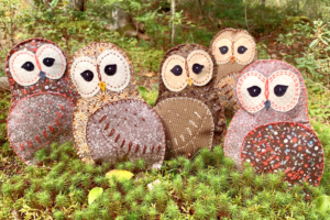 autumn shabby chic joyful owls