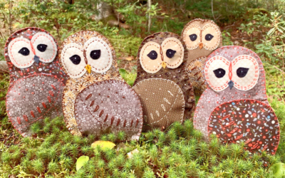 Autumn Shabby Chic Joyful Owls
