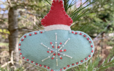 Retro Beaded Christmas Ornament