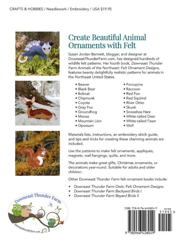 Downeast Thunder Farm Animals of the Northeast: Felt Ornament Designs - Image 2