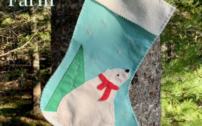 Downeast Thunder Farm Polar Bear Christmas Stocking