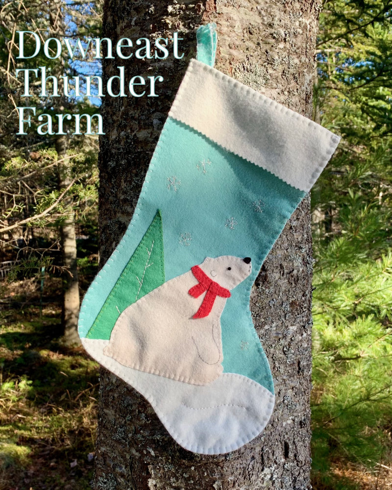 Polar Bear Christmas Stocking