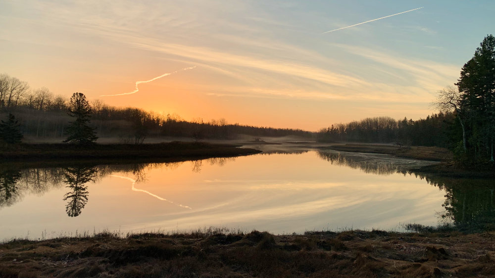 Maine sunrise over the river