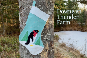 Downeast Thunder Farm Penguin Christmas Stocking