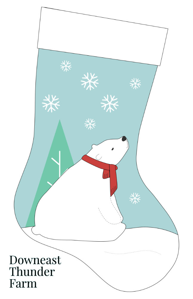 Polar Bear Christmas Stocking