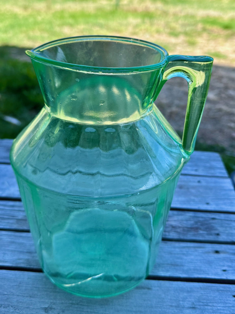 depression glass pitcher