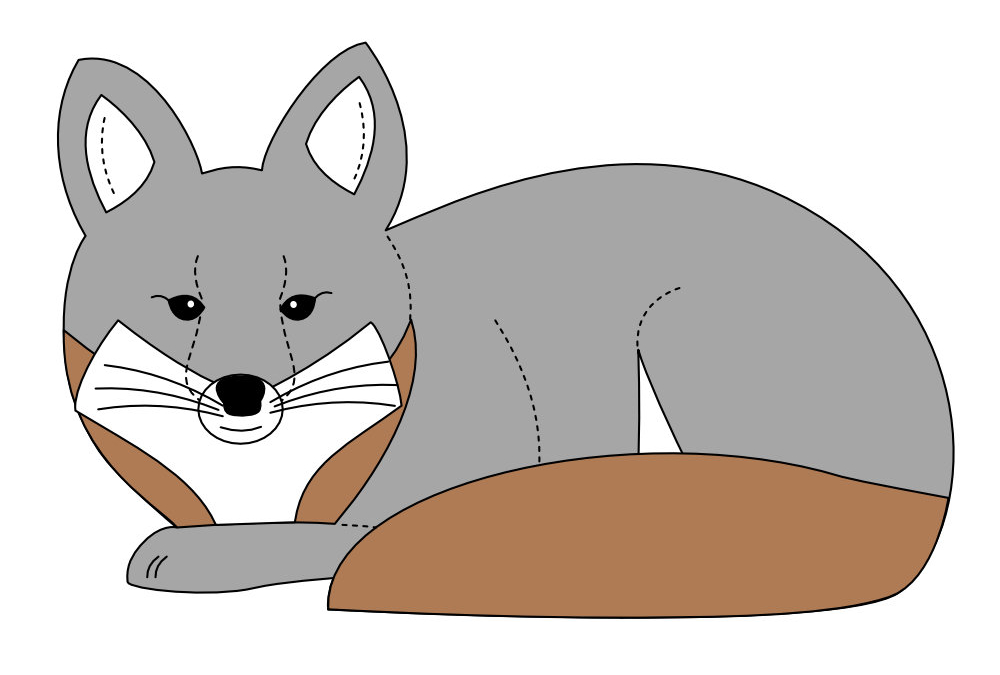 Gray Fox Felt Kit