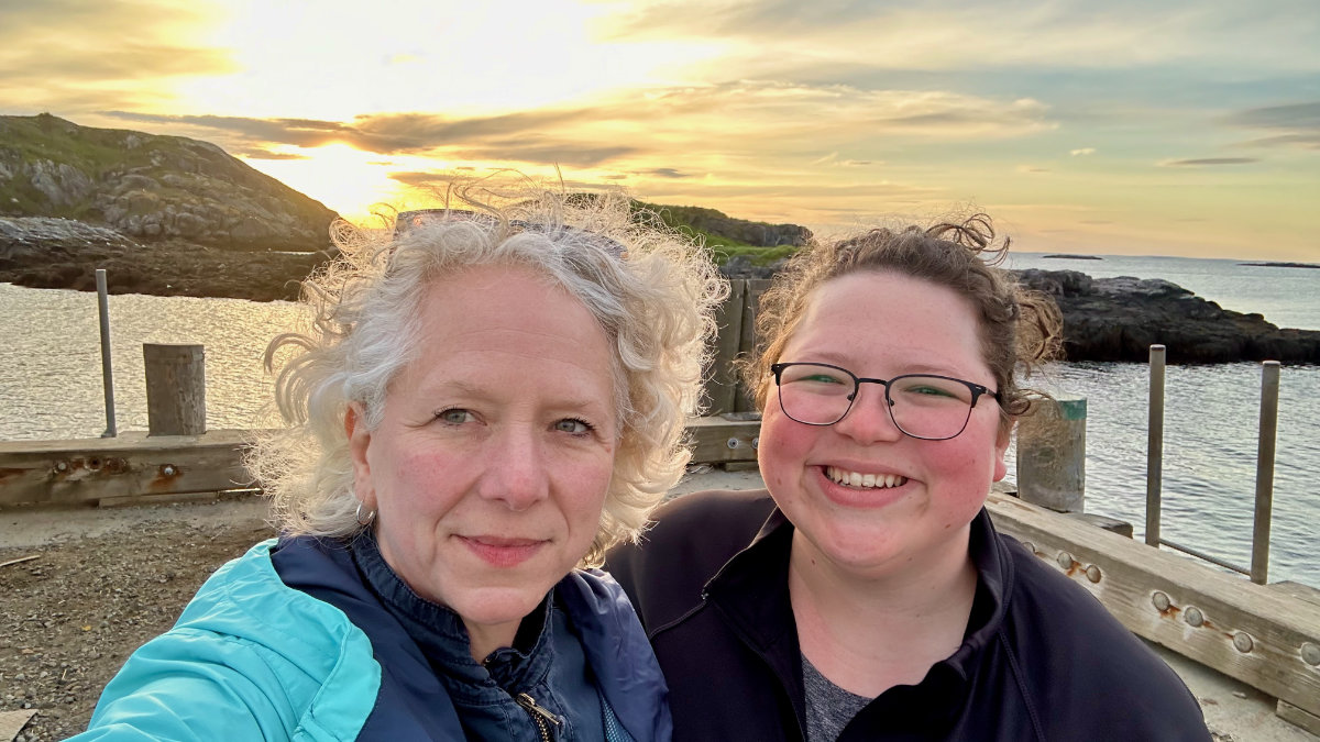 sunset on the dock, Monhegan Island