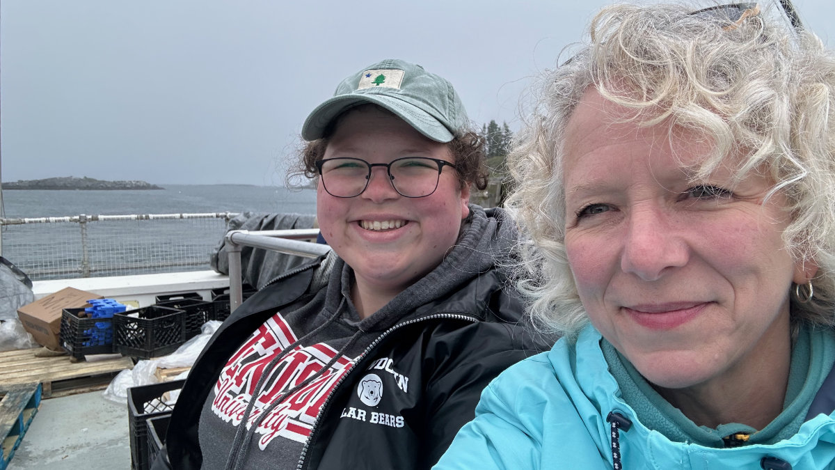 topside on the ferry returning from Monhegan