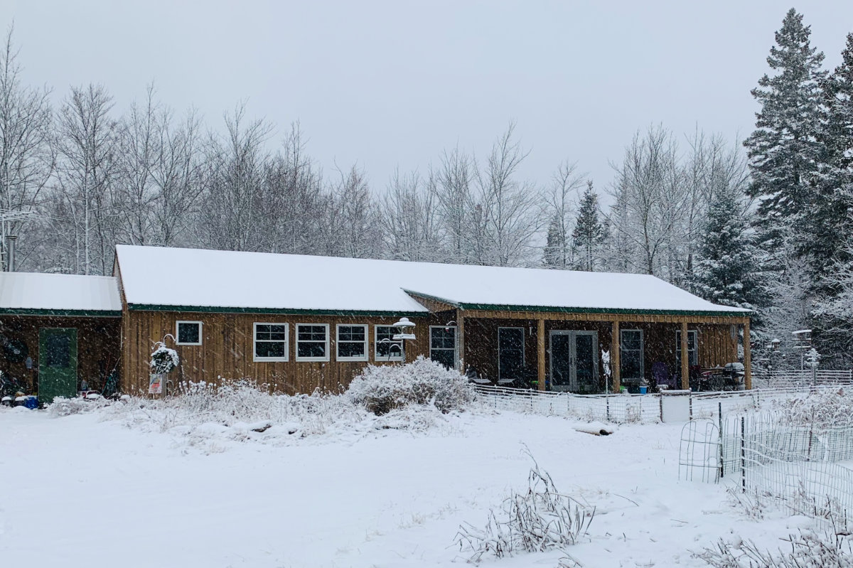 house winter house in the snow