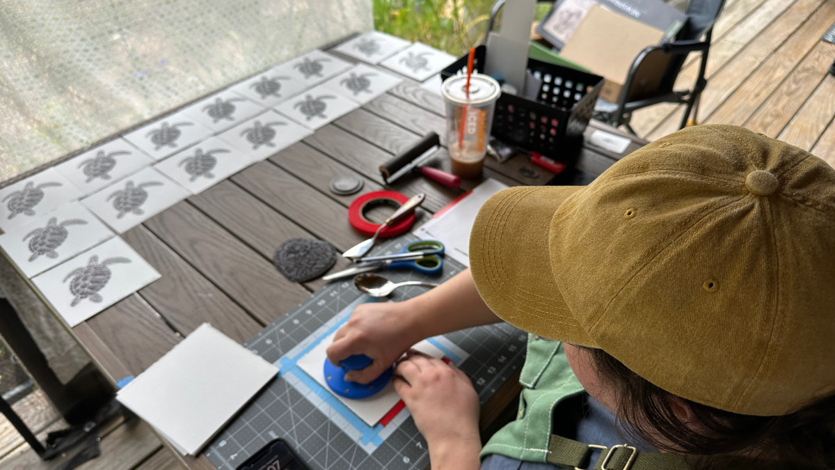 hannah art hannah printing linoleum block